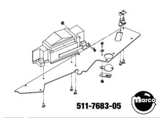 GHOSTBUSTERS LE (Stern) Plastic 05 assembly USE 545-9836-01