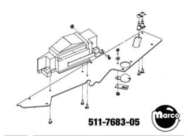 GHOSTBUSTERS LE (Stern) Plastic 05 assembly USE 545-9836-01