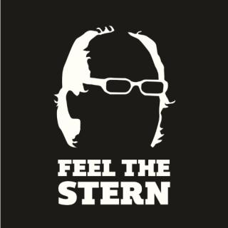 Feel The Stern T-shirt, white print on black, Mens XX Large
