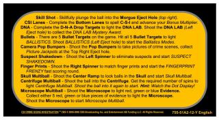 CSI (Stern) Score cards