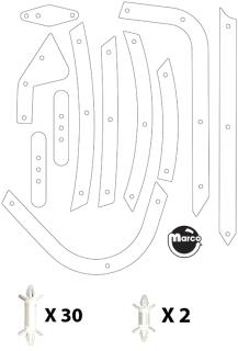 NBA FASTBREAK (Bally) Backbox ball guide kit