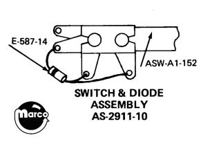 Leaf switch - rollover switch & diode Bally USE ASW-A1-152