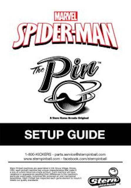 Spider-man The pin set up guide/manual