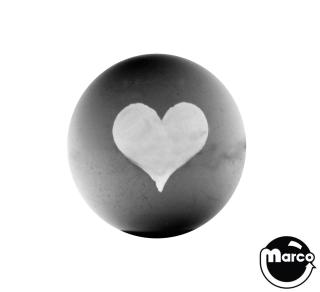 Ball 1-1/16 inch black Heart/Diamond