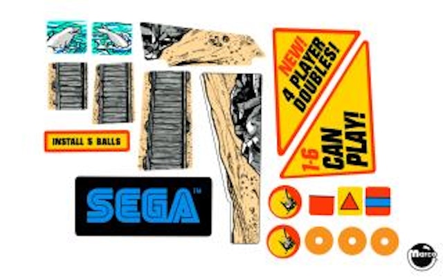 BAYWATCH (Sega) Decal set