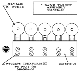 Target bracket Data East 5 bank