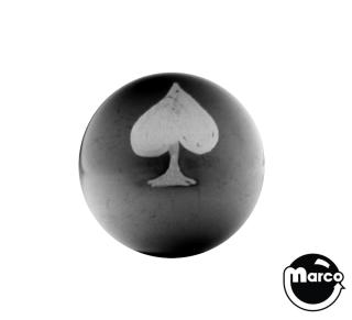 Ball 1-1/16 inch black Club/Spade