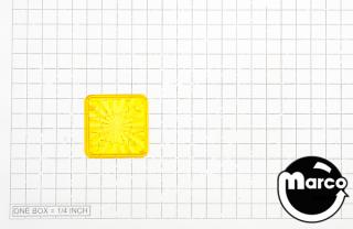 Playfield insert - square 1 inch yellow starburst