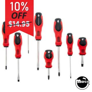 Screwdriver set - 8 piece magnetic tip