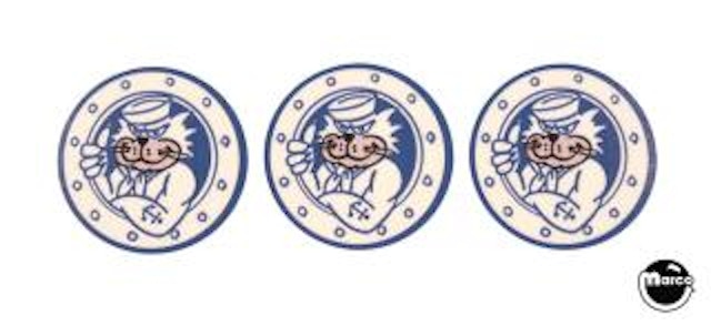 TORPEDO ALLEY (Data East) Decal set pop bumper cap