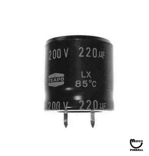 Capacitor 220uF 200V radial snap