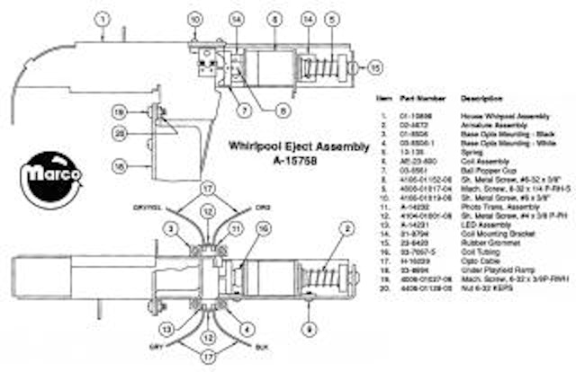 WHITE WATER (Williams) Armature assembly
