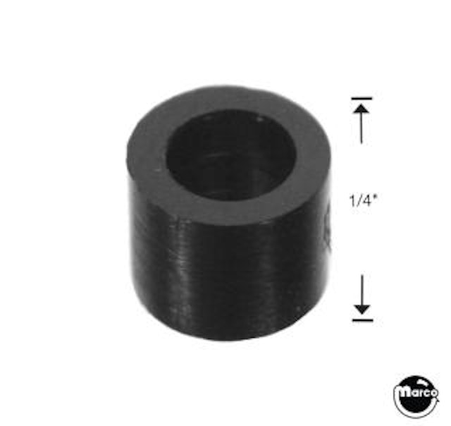 Spacer - plastic 1/4 inch black