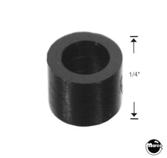 Spacer - plastic 1/4 inch black