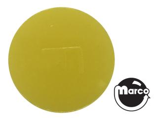 Insert - circle 1 inch yellow opaque