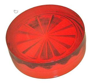 Insert - circle 3/4 inch red starburst PI-34RRS