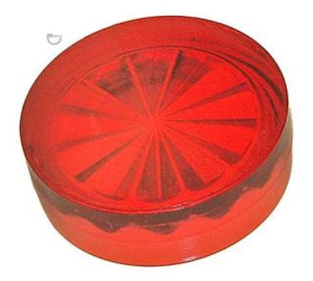 Insert - circle 3/4 inch red starburst PI-34RRS