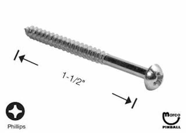 Screw - wood #5 x 1-1/2 inch round head