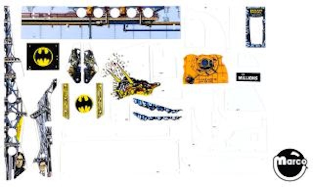 BATMAN (Data East) plastics set