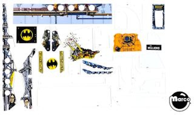 BATMAN (Data East) plastics set