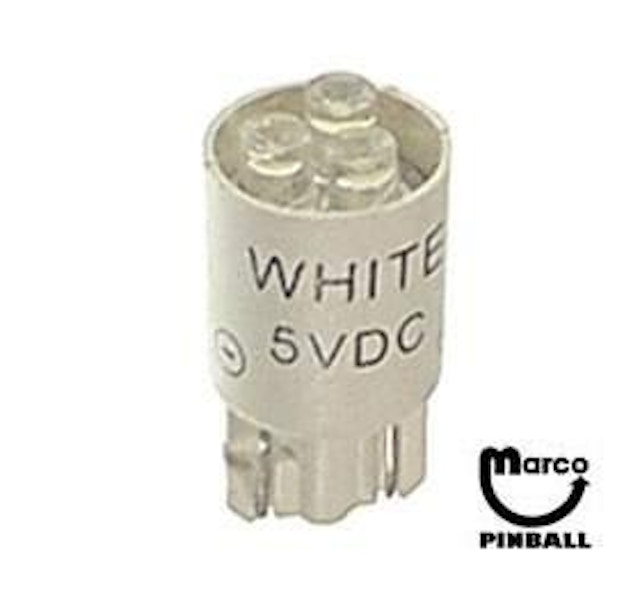 Lamp #555 LED 3 chip 5vdc pushbutton