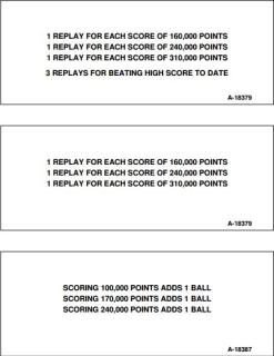 SINBAD EM (Gottlieb) Score cards (5)