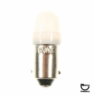 LED lamp #44 base 6v cool white frosted