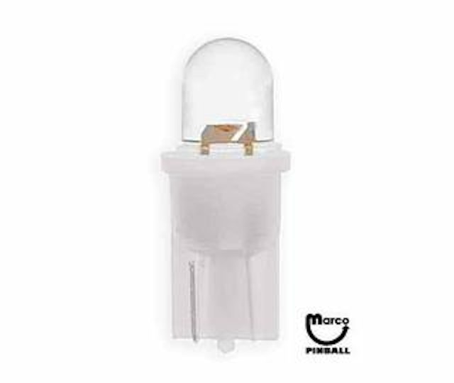 LED lamp #555 base 6v warm white frosted