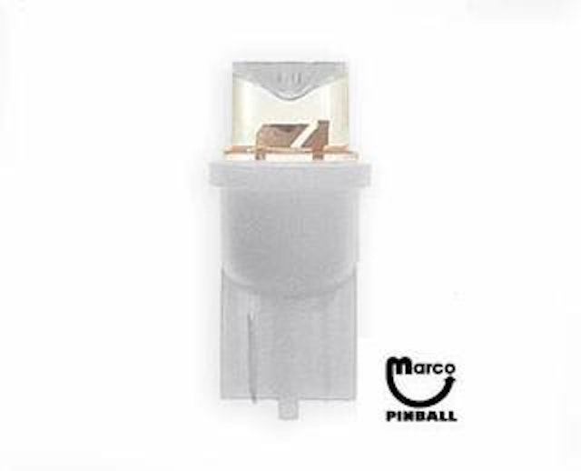 LED lamp #555 base 6.3v white wide