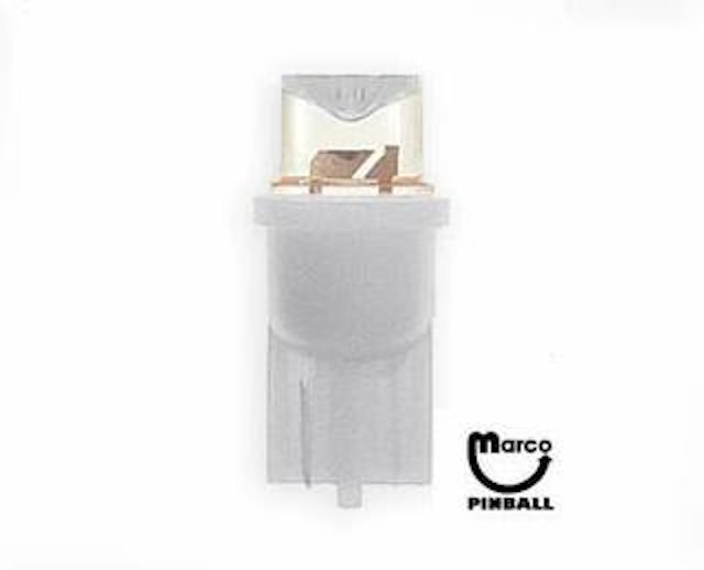 LED lamp #555 base 6.3v white wide