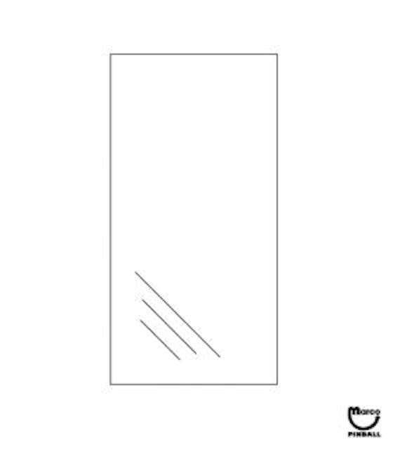 Glass playfield 27-5/8 x 43 x 3/16 WMS