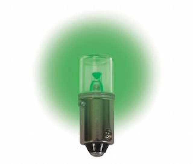 LED lamp - bayonet 12.8v green 20-25ma LM1012MB-G