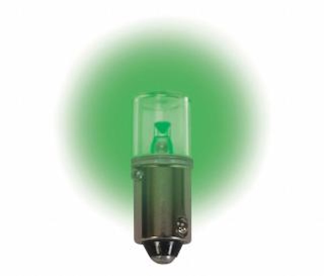 LED lamp - bayonet 12.8v green 20-25ma LM1012MB-G
