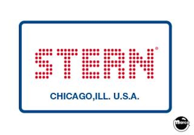Coin door decal Stern SEI border