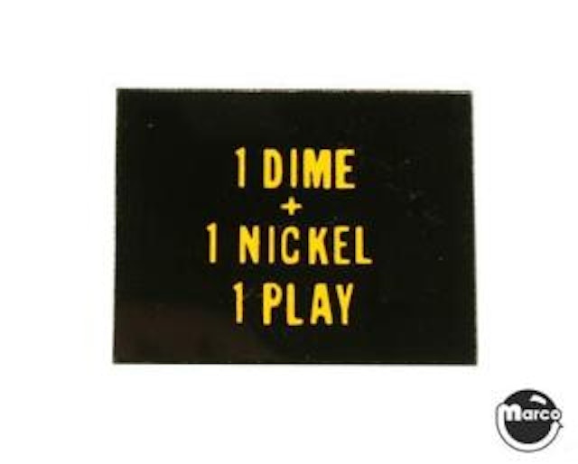 Price plate CCM/Stern 1 Dime 1 Nickel 326-305-J