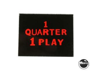 Price plate CCM/Stern 1 Quarter 1 Play 326-305-T