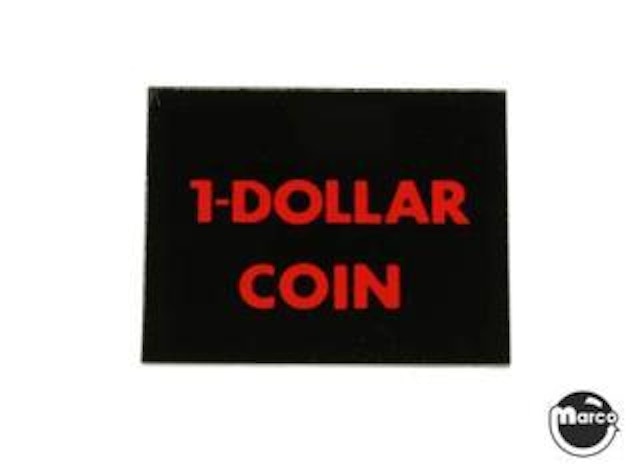 Price plate CCM/Stern 1 Dollar Coin