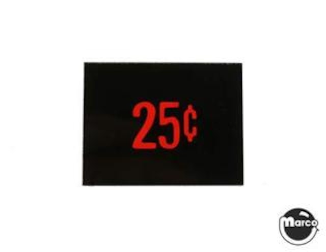 Price plate CCM/Stern 25¢