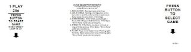 GOLD MINE (Williams) Instruction Card