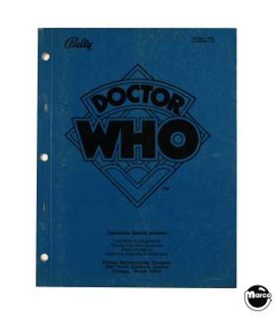DR WHO (Bally) Manual - instruction