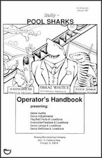 POOL SHARKS (Bally) Operator's Handbook