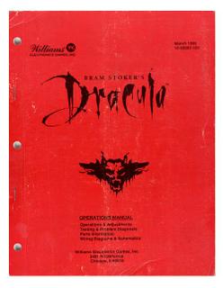 DRACULA (Williams) Operations Manual