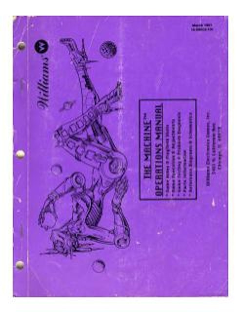 MACHINE (Williams) Manual-Operations - Original