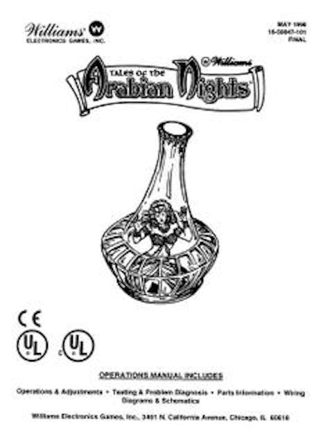 TALES ARABIAN NIGHTS (WMS) Manual - Original