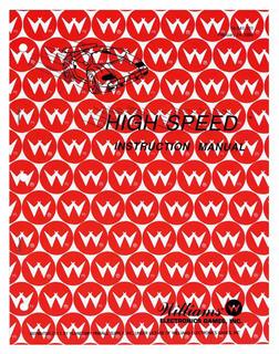 HIGH SPEED (Williams) Manual Reprint