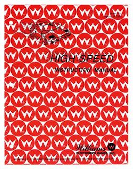 HIGH SPEED (Williams) Manual Reprint