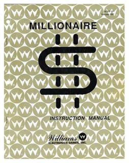 MILLIONAIRE (Williams) Manual & schematic