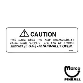 Label - Caution E.O.S. switch