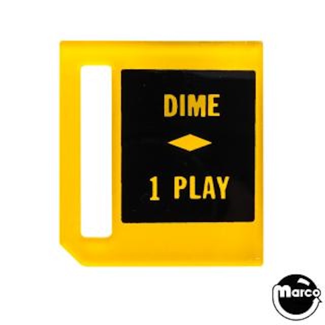 Price plate coin entry - Dime 1 Play