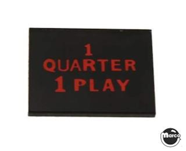 Price plate Williams Quarter 1 Play